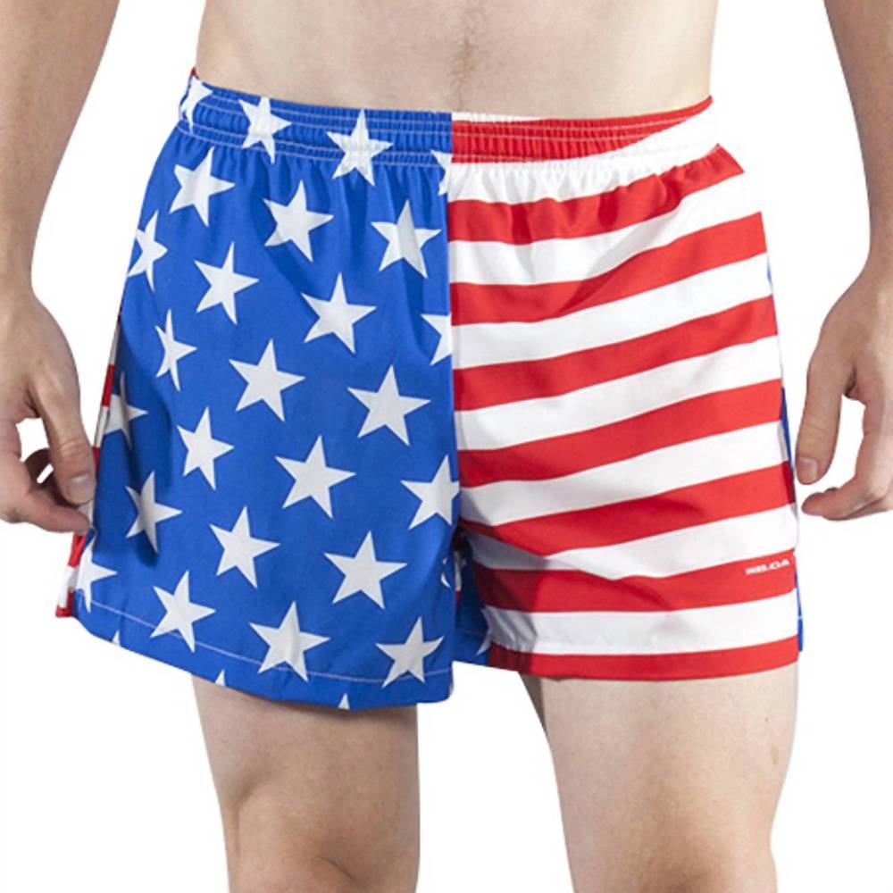 NEW BOA 3.75" v-notch running short in american flag